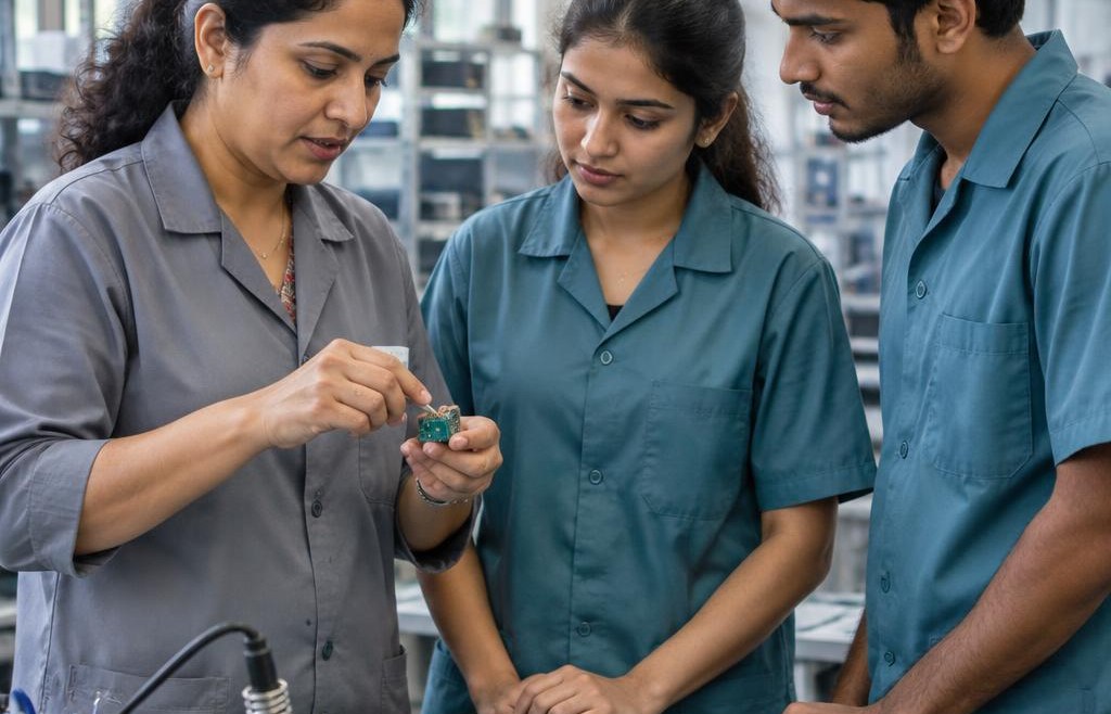 Practical skills training at a workplace